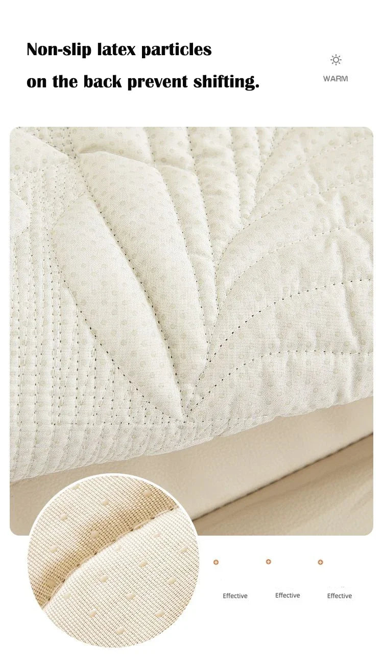 Non-slip latex particles and close-up of texture detail