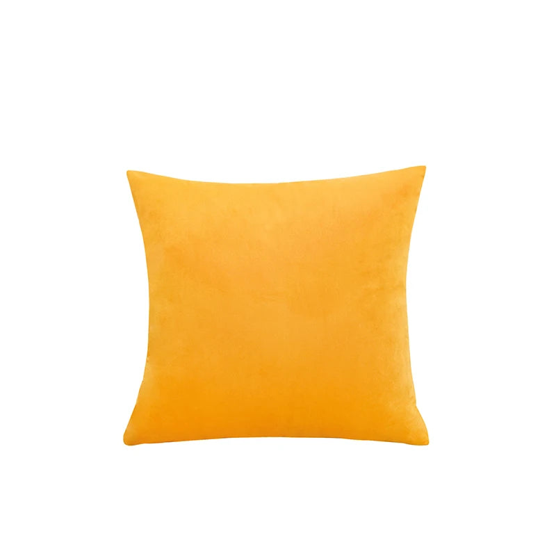 Yellow pillow on a white background