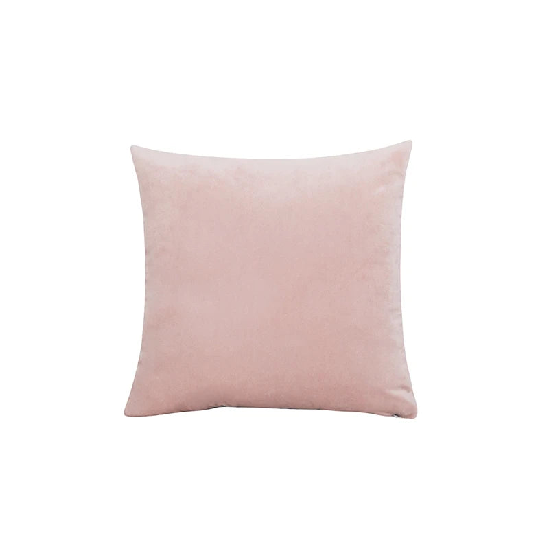 Baby pink pillow on a white background
