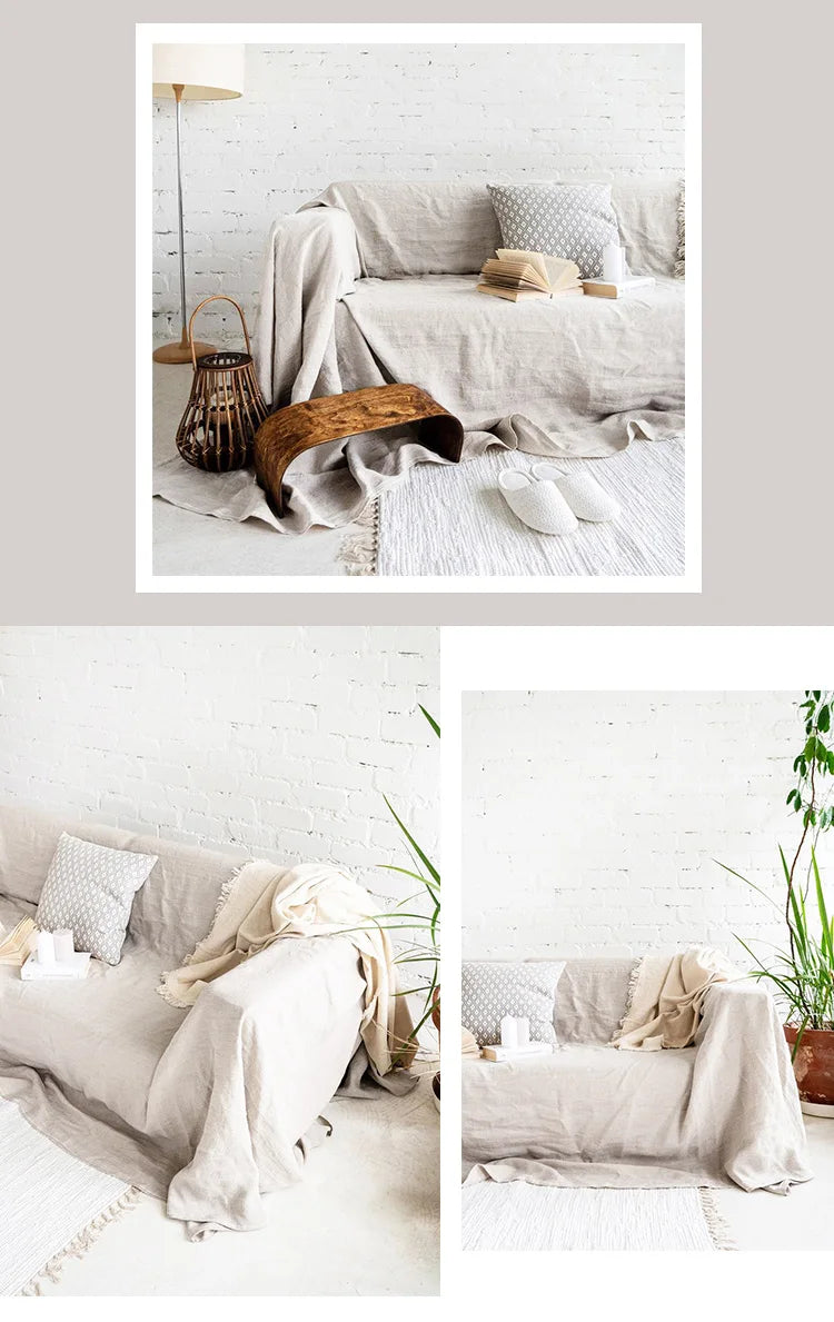 100% Linen Couch Cover