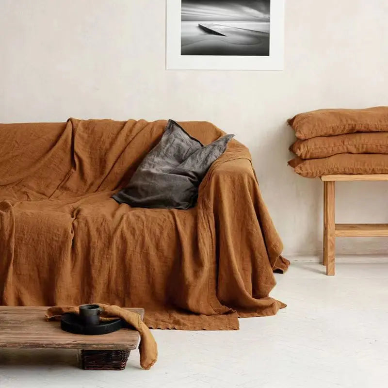 100% Linen Couch Cover