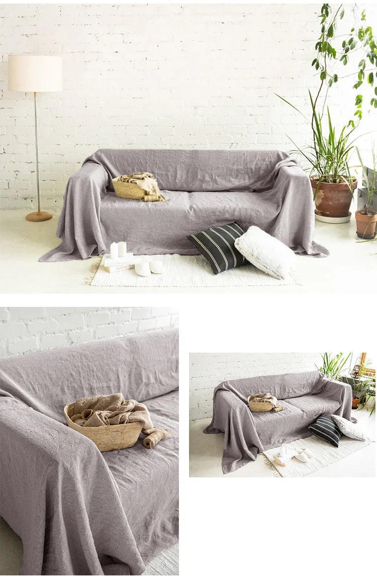 100% Linen Couch Cover
