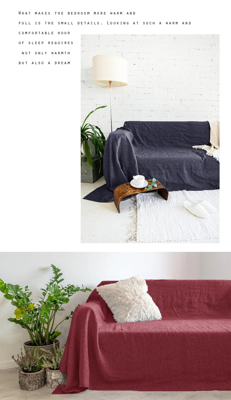 100% Linen Couch Cover